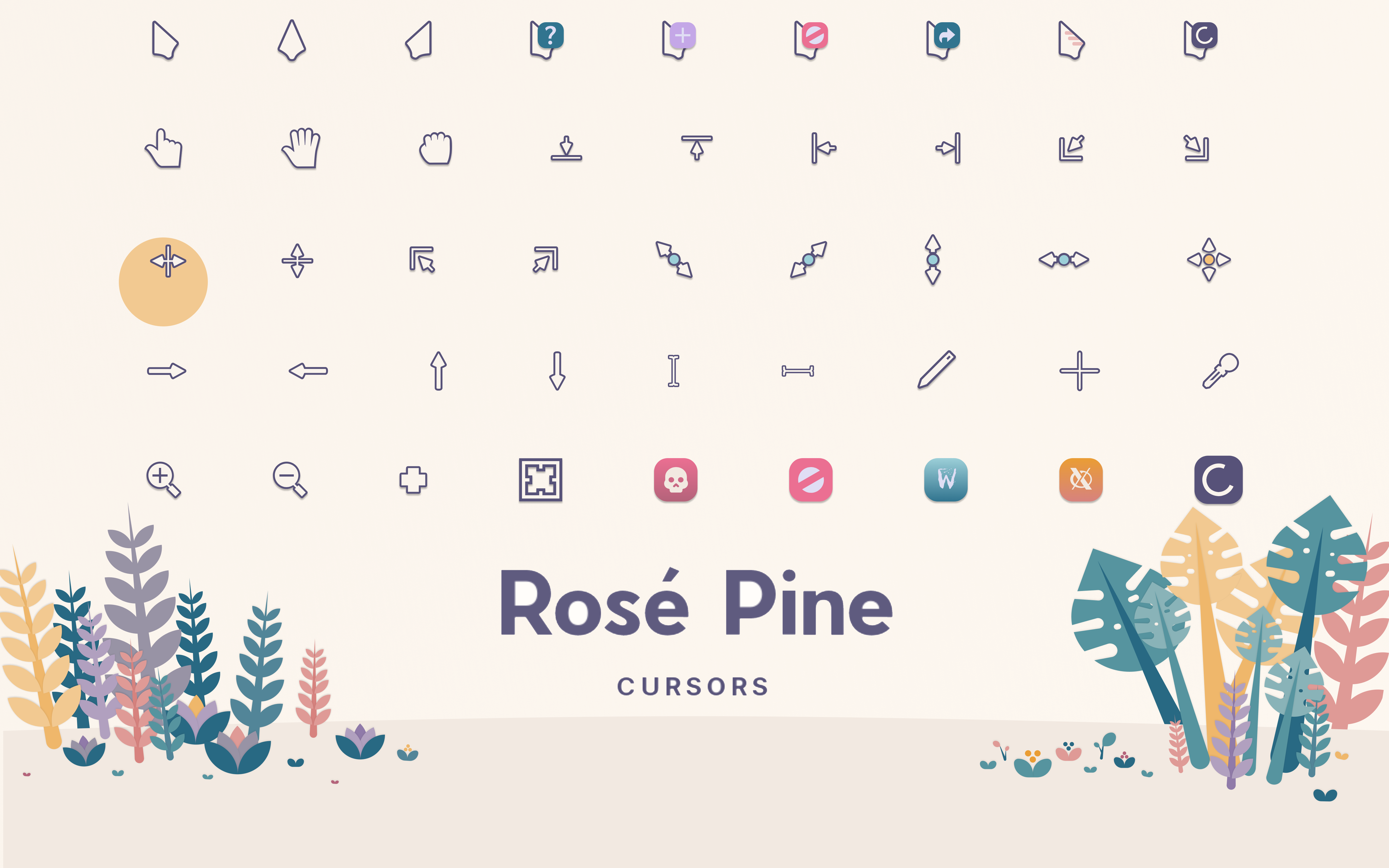 Rosé Pine Dawn for Cursors