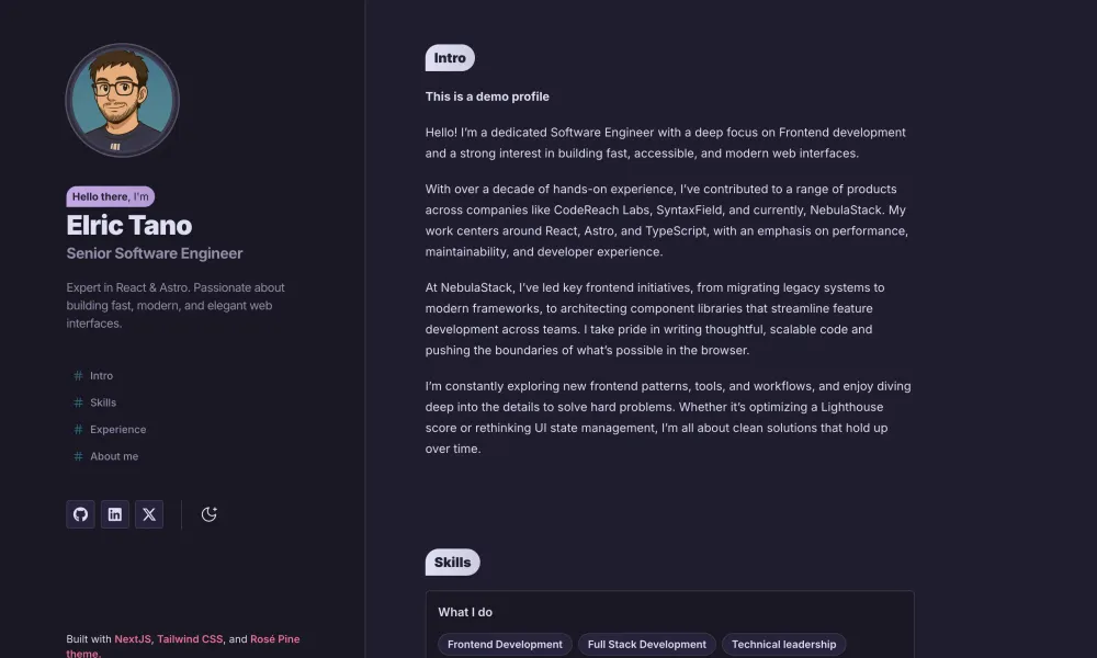 Next.js Resume